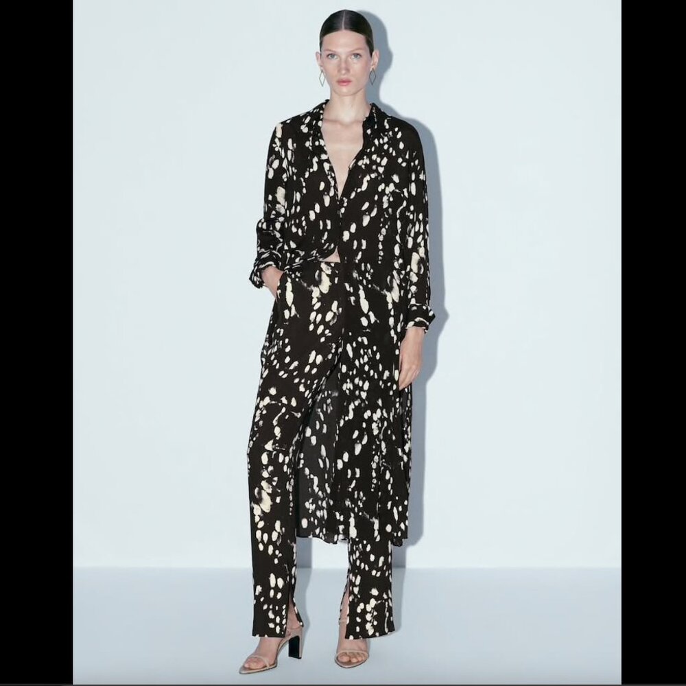 Massimo Dutti Flowy Shirt Dress size 4